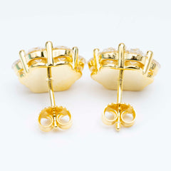 GL High Quality 925 Sterling Silver VVS Round Cut Moissanite Stud Earring