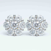 GL High Quality 925 Sterling Silver VVS Round Cut Moissanite Stud Earring