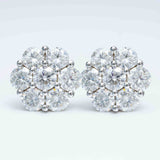 GL High Quality 925 Sterling Silver VVS Round Cut Moissanite Stud Earring
