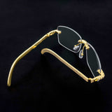 GL Hip Hop Iced out 5A+ Diamond Mens Frameless Sunglasses Jewelry Glasses