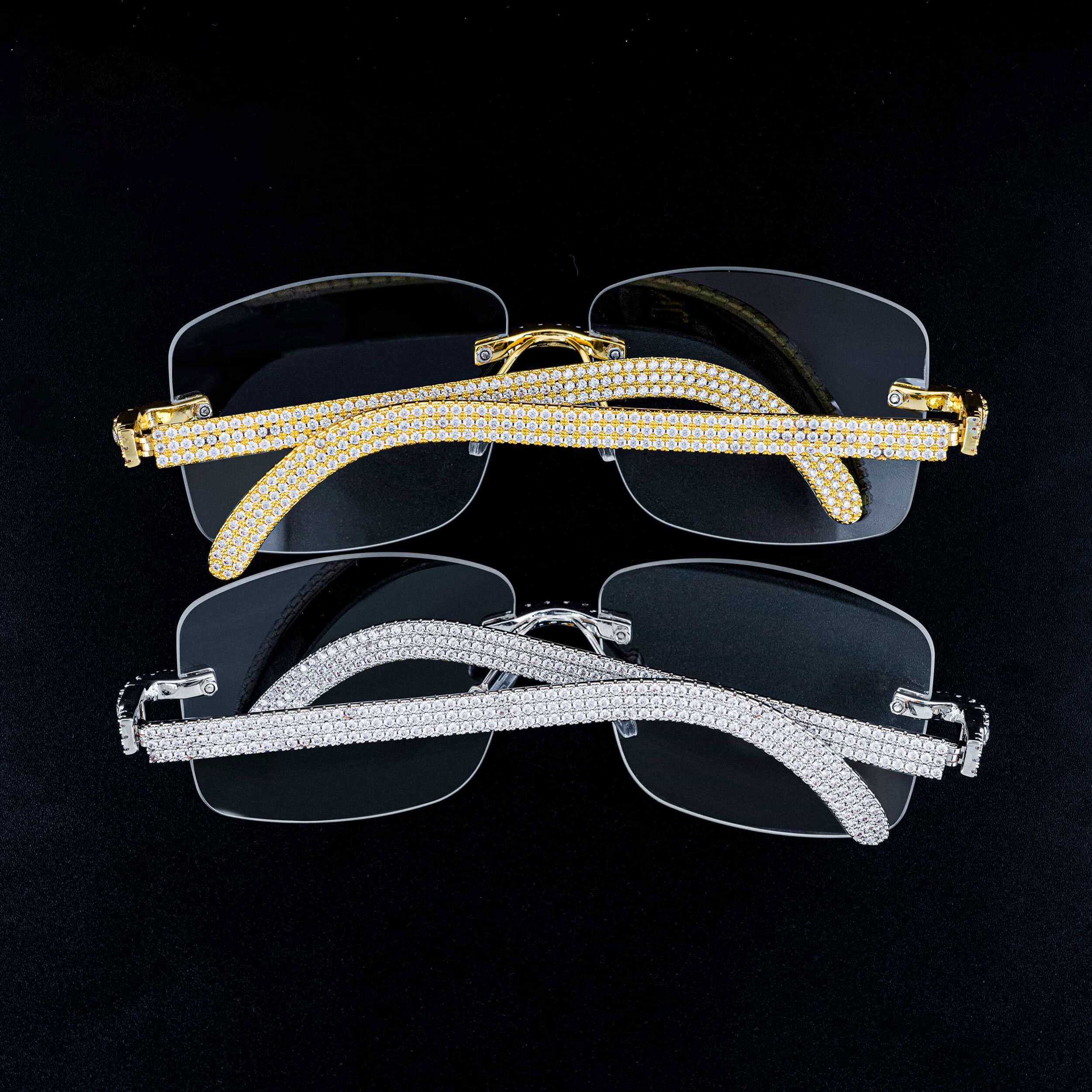 Hip hop iced out Brass AAAAA Zircon mens sunglasses jewelry glasses