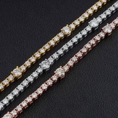 GL Hip Hop VVS Moissanite S925 Silver Tennis Chain Bracelet