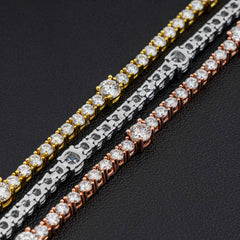 GL Hip Hop VVS Moissanite S925 Silver Tennis Chain Bracelet