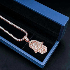 Ice Out Necklace Pendant HipHop Jewelry 925 silver Moissanite pendant