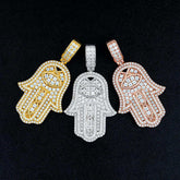 Ice Out Necklace Pendant HipHop Jewelry 925 silver Moissanite pendant