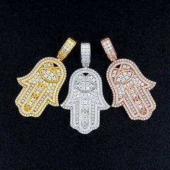 Ice Out Necklace Pendant HipHop Jewelry 925 silver Moissanite pendant