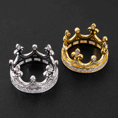 GL Fashion Iced out Imperial Crown VVS Moissnaite Diamond Hip Hop Ring