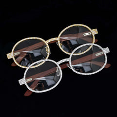 GL Hip Hop Iced Out 5A+ Zircon Sunglasses Jewelry Glasses