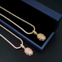 GL Hand of Fatima Hip Hop Jewelry VVS Diamond Pendant