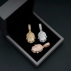 GL Hand of Fatima Hip Hop Jewelry VVS Diamond Pendant