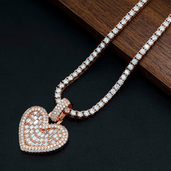 Fine Moissanite Jewelry hip hop pendant VVS moissanite Pass Diamond Tester Iced Out Heart Pendant