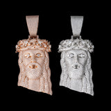 GL Jesus Thorns wreath moissanite pendant