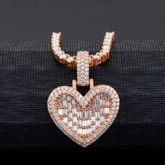 Fine Moissanite Jewelry hip hop pendant VVS moissanite Pass Diamond Tester Iced Out Heart Pendant