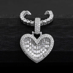 Fine Moissanite Jewelry hip hop pendant VVS moissanite Pass Diamond Tester Iced Out Heart Pendant