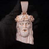 GL Jesus Thorns wreath moissanite pendant