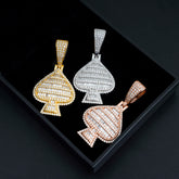 GL Heart Shape Baguette Moissanite S925 Silver pendant