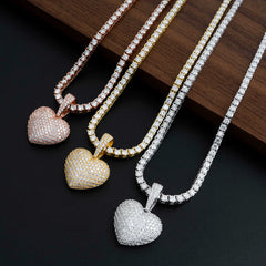【US 3 Days Delivery】GL Iced Out VVS Diamond Custom Heart Pendant