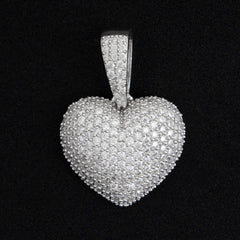 【US 3 Days Delivery】GL Iced Out VVS Diamond Custom Heart Pendant