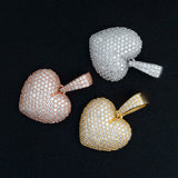 【US 3 Days Delivery】GL Iced Out VVS Diamond Custom Heart Pendant