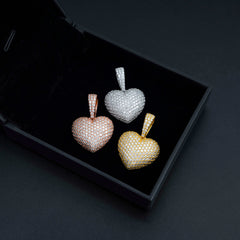 【US 3 Days Delivery】GL Iced Out VVS Diamond Custom Heart Pendant