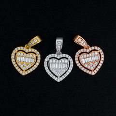 GL VVS Diamond Cute Heart 4 Prongs Diamond Pendant