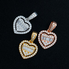 GL VVS Diamond Cute Heart 4 Prongs Diamond Pendant