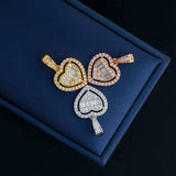 GL VVS Diamond Cute Heart 4 Prongs Diamond Pendant