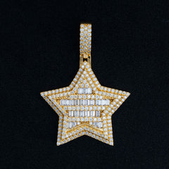 GL Hip Hop Star VVS Moissanite Silver Iced Out Diamond Pendant