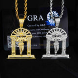 GL Jesus Gate Silver Moissanite Pendant