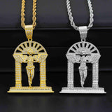 GL Jesus Gate Silver Moissanite Pendant