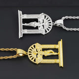 GL Jesus Gate Silver Moissanite Pendant