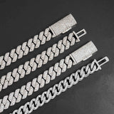 GL 13mm Moissanite Can Pass Stone Tester Cuban Chain Necklace