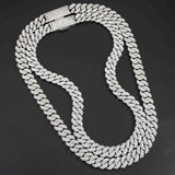 GL 13mm Moissanite Can Pass Stone Tester Cuban Chain Necklace