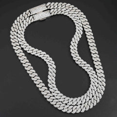 13MM Trapezoid VVS Moissanite EDG Cuban Link Chain