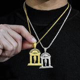 GL Jesus Gate Silver Moissanite Pendant