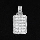 GL Hip Hop Iced Out Baguette Moissanite Diamond S925 Silver Pendant