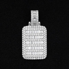 GL Hip Hop Iced Out Baguette Moissanite Diamond S925 Silver Pendant
