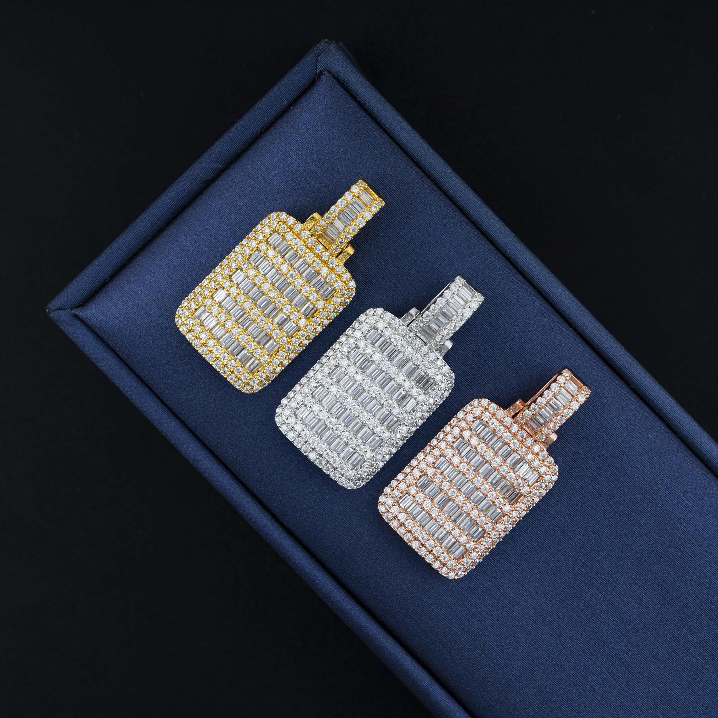 hip hop jewelry D color moissanite diamond 925 silver moissanite iced out pendant