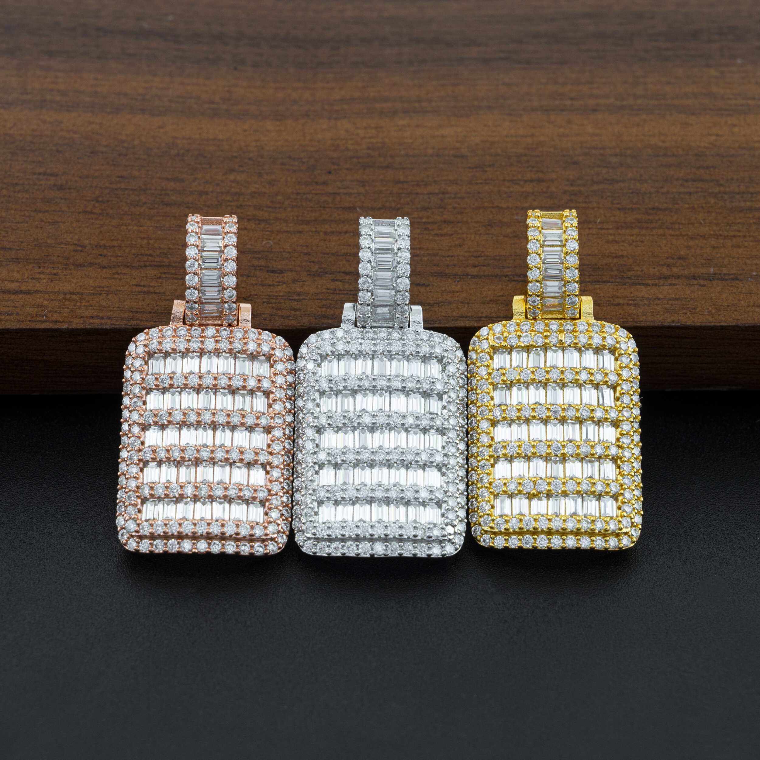 hip hop jewelry D color moissanite diamond 925 silver moissanite iced out pendant