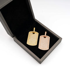 GL Luxury Fully Diamond Iced Out VVS Moissanite Dog Tag Pendant