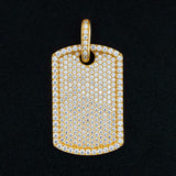 【US 3 Days Delivery】GL Luxury Fully Diamond Iced Out VVS Moissanite Dog Tag Pendant
