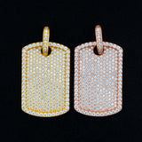 【US 3 Days Delivery】GL Luxury Fully Diamond Iced Out VVS Moissanite Dog Tag Pendant