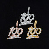 GL Hip Hop Moissanite Iced Out Custom-made "100" Pendant