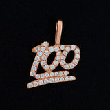 GL Hip Hop Moissanite Iced Out Custom-made "100" Pendant