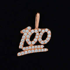 GL Hip Hop Moissanite Iced Out Custom-made "100" Pendant