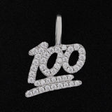 GL Hip Hop Moissanite Iced Out Custom-made "100" Pendant