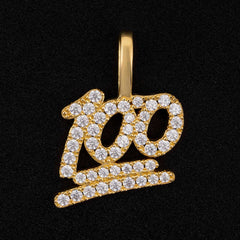 GL Hip Hop Moissanite Iced Out Custom-made "100" Pendant