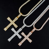 GL VVS Baguette Diamond Hip Hop Iced Out Christian Jesus Cross Pendant