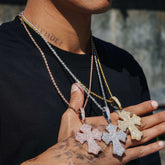 Brass Zircon material cross pendant