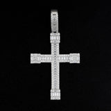 GL VVS Baguette Diamond Hip Hop Iced Out Christian Jesus Cross Pendant